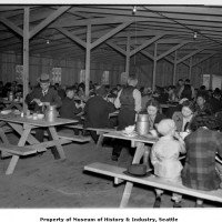 Mess hall at Camp Harmony, Puyallup, 1942